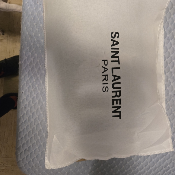 Yves Saint Laurent Black Chevron Clutch with Gold Chain - Picture 5 of 5